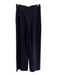 Max Studio Size XS Black Rayon Blend Elastic Waist slit pockets Wide Leg Pants Black / XS