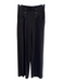 Max Studio Size XS Black Rayon Blend Elastic Waist slit pockets Wide Leg Pants Black / XS