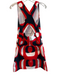 Milly Size 4 Red, White & Black Cotton Blend Lined Back Zip Abstract Print Dress Red, White & Black / 4