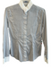 Alessandro Albanese Size Medium Gray & White No Fabric Tag stand collar Top Gray & White / Medium