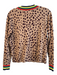J. Society Size S Brown, Black & Multi Viscose Animal Print Long Sleeve Sweater Brown, Black & Multi / S