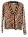 J. Society Size S Brown, Black & Multi Viscose Animal Print Long Sleeve Sweater Brown, Black & Multi / S