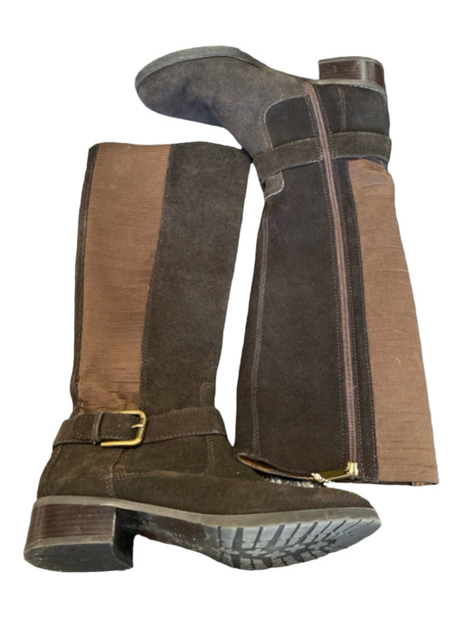 Donald J Pliner Shoe Size 7.5 Brown Leather Block Heel Knee High Boots Brown / 7.5