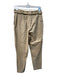 Joie Size Small Khaki Cotton Blend High Rise zip fly Belted Straight Leg Pants Khaki / Small