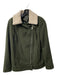 Ana Size XS Army Fatigue Green Wool Blend Collared Long Sleeve Zip Front Coat Army Fatigue Green / XS