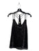 Gianni Bini Size XS Black Polyester Sequin Racerback Ladder Straps V Neck Top Black / XS