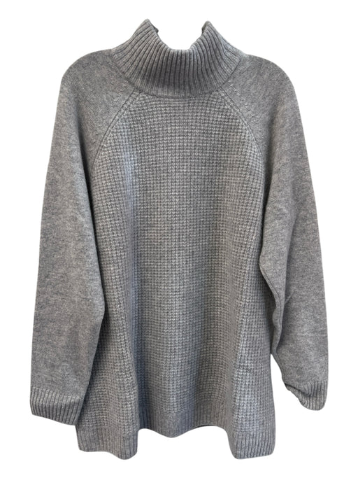 Soft by Naadam Size 1X Dove Gray Cashmere Mock Turtleneck Textured Sweater Dove Gray / 1X