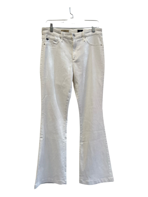 Adriano Goldschmied Size 31 Winter White Cotton Blend Wide Leg High Rise Jeans Winter White / 31