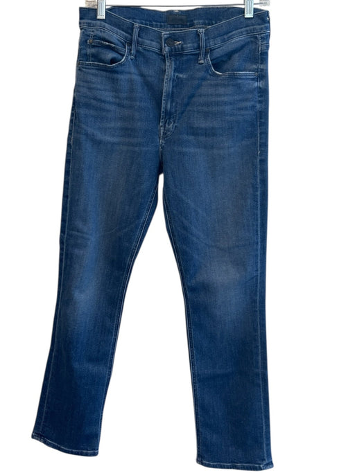 Mother Size 29 Mid Wash Cotton 5 Pocket Button Close Skinny Belt Loops Jeans Mid Wash / 29
