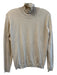 Ta.SK Size 42 Beige Cashmere & Silk Turtle Neck Long Sleeve Ribbed Detail Top Beige / 42