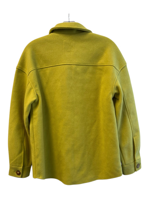 Avec Les Filles Size S Olive Green Polyester Blend Collared Button Down Jacket Olive Green / S
