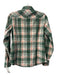 Kayce Hughes Size 0 Green Multi Cotton Plaid Long Sleeve Button Front Top Green Multi / 0