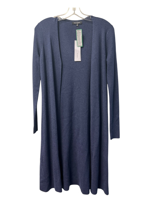 525 America Size XS Navy Blue Rayon Long Sleeve Below Knee Cardigan Top Navy Blue / XS