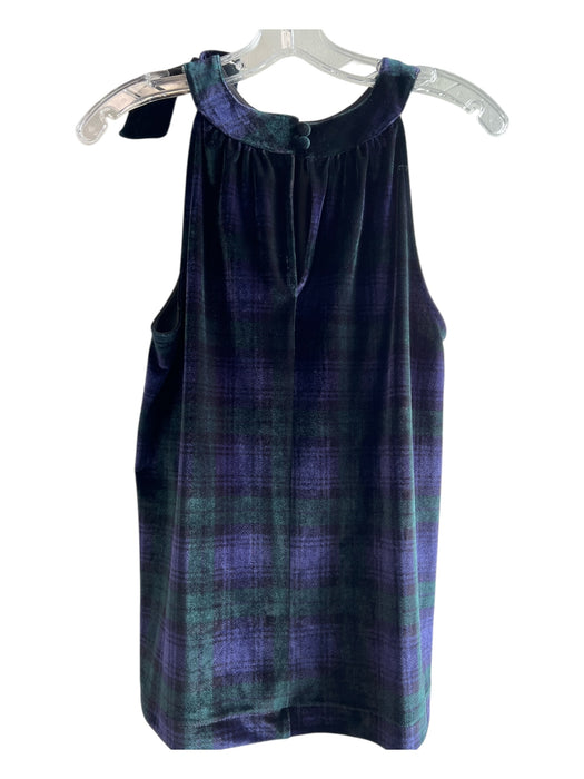 Vineyard vines Size Small Green & Purple Polyester Blend Plaid Sleeveless Top Green & Purple / Small