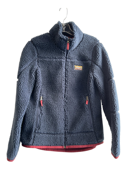 LL Bean Size XS Dark Blue Polyester Front Zip Zip Pockets Teddy Bears Jacket Dark Blue / XS