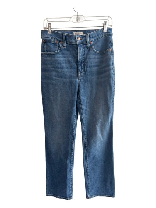 Madewell Size 28 Med Light Wash Cotton Blend 5 Pocket High Rise Zip Fly Jeans Med Light Wash / 28