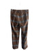 Mariella by GMS Size 40 Brown, Black & White Viscose & wool Plaid Zip Fly Pants Brown, Black & White / 40