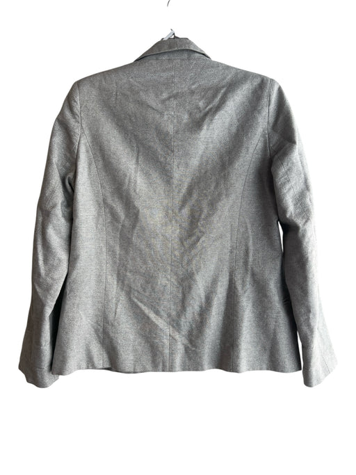 Helene Berman x Anthropologie Size 4 Silver Cotton Blend Canvas Shimmer Jacket Silver / 4