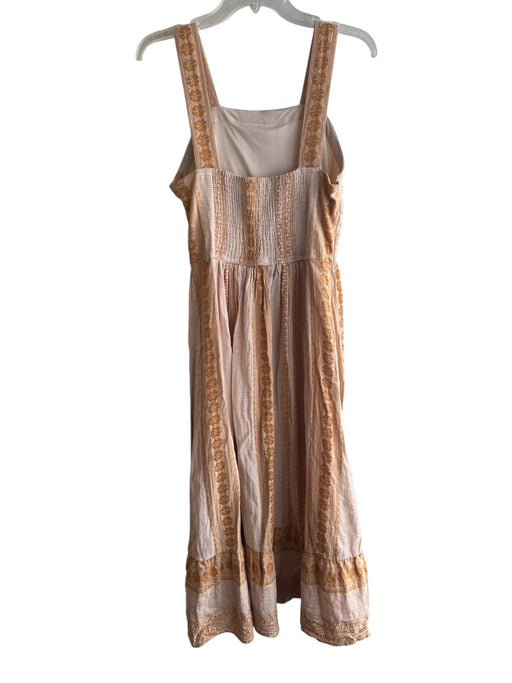 Cotton & Rye Size M Cream & Orange Cotton Square Neck Sleeveless Woven Dress Cream & Orange / M