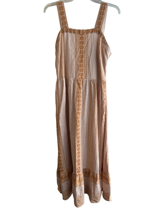 Cotton & Rye Size M Cream & Orange Cotton Square Neck Sleeveless Woven Dress Cream & Orange / M