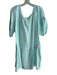 Stark X Size S Baby Blue Cotton Square Neck Short Sleeve A Line Dress Baby Blue / S