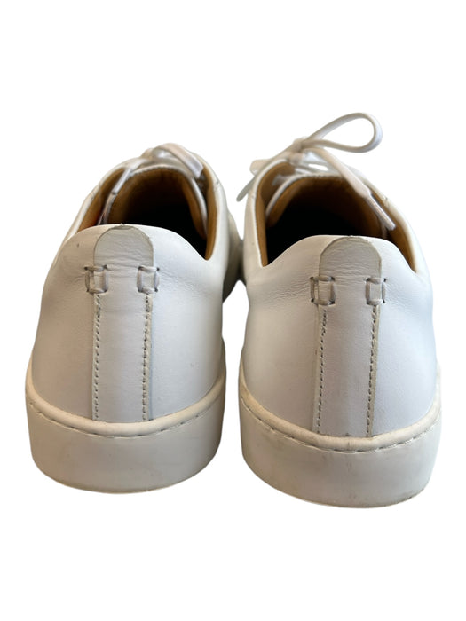 Jack Erwin Shoe Size 6.5 White Leather Suede Detail Almond Toe Lace Up Shoes White / 6.5