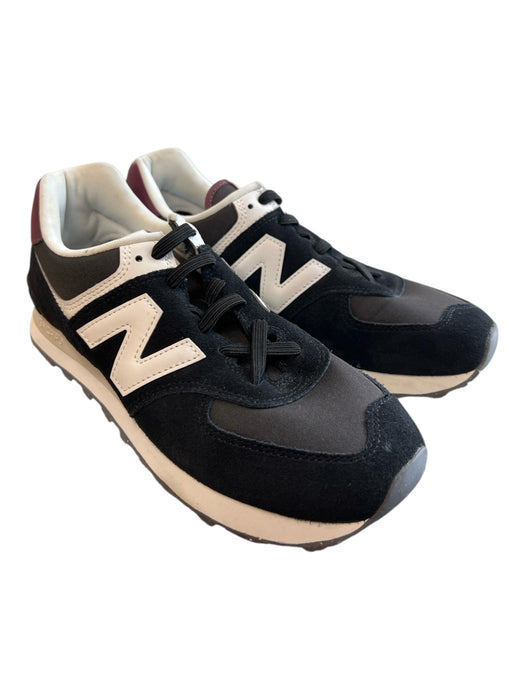 New Balance Shoe Size 8.5 Black & White Nylon Leather & Suede Round Toe Shoes Black & White / 8.5
