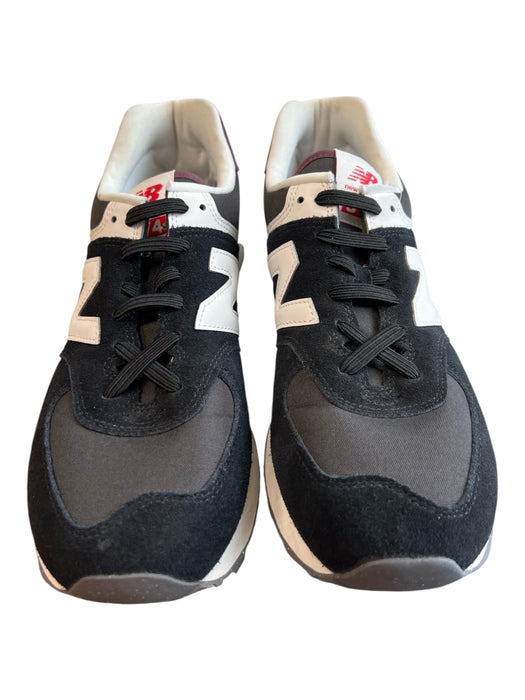 New Balance Shoe Size 8.5 Black & White Nylon Leather & Suede Round Toe Shoes Black & White / 8.5
