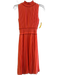 Nanette Lepore Size 2 Orange Polyester Mock Neck Back Button Sleeveless Dress Orange / 2