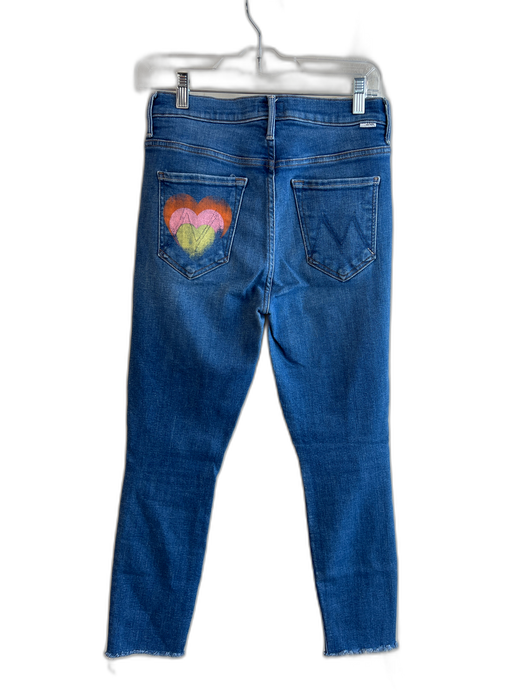 Mother Size 27 Medium Wash Cotton High Rise Button Fly 5 Pocket Skinny Jeans Medium Wash / 27
