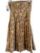 Plenty by Tracy Reese Size 6 Yellow & Brown Cotton Strapless Side Zip Dress Yellow & Brown / 6
