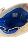 Spartina 449 Tan & blue Faux Leather Canvas Interior Zip Close Beach Bag Tan & blue