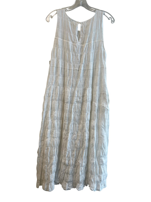 Max Studio Size S White Cotton Round Neck Sleeveless Back Keyhole A line Dress White / S