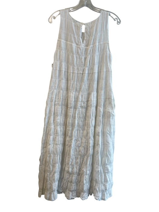 Max Studio Size S White Cotton Round Neck Sleeveless Back Keyhole A line Dress White / S