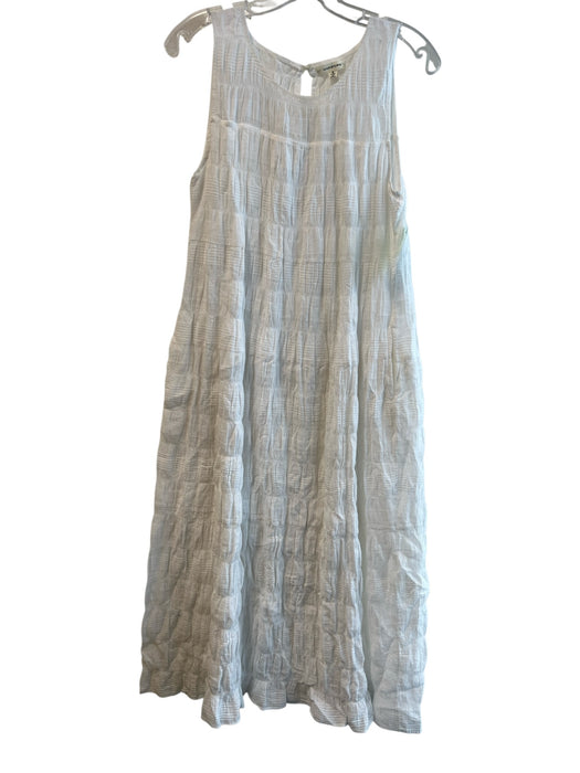 Max Studio Size S White Cotton Round Neck Sleeveless Back Keyhole A line Dress White / S