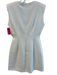 Zara Size S White Polyester Blend Round Neck Back Zip Sleeveless Dress White / S