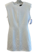 Zara Size S White Polyester Blend Round Neck Back Zip Sleeveless Dress White / S