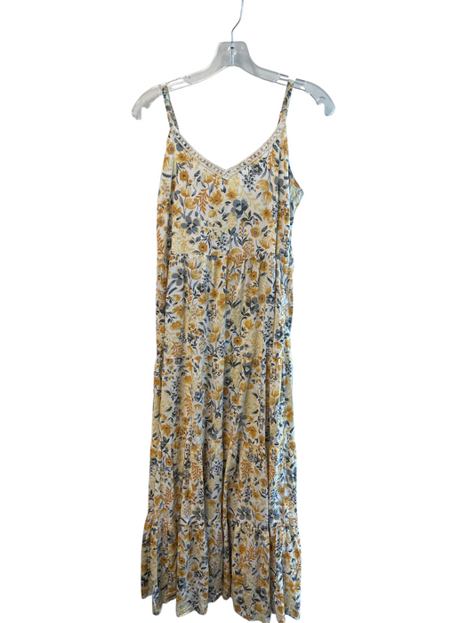 Joie Size 6 Yellow & Blue Cotton Blend Floral Adjustable spaghetti straps Dress Yellow & Blue / 6