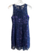 Nanette Lepore Size 4 Indigo Cotton & Acetate Round Neck Sleeveless Dress Indigo / 4
