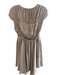 Do & Be Size Small Light taupe Polyester V Neck Gathered Lined Pockets Dress Light taupe / Small