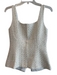 Elie Tahari Size Small White & Gold Polyester Sleeveless Back Zip Spangles Top White & Gold / Small