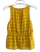 Ramy Brook Size XS Saffron Yellow Polyester Lined Sleeveless V Neck Ruffle Top Saffron Yellow / XS