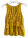Ramy Brook Size XS Saffron Yellow Polyester Lined Sleeveless V Neck Ruffle Top Saffron Yellow / XS