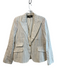 Georges Rech Size 42 Beige Linen Collar Stripe Front Pocket Long Sleeve Blazer Beige / 42