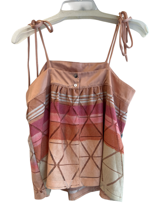 Akemi + Kin Size Est S Multi Polyester & Acetate Square tie strap Ombre Top Multi / Est S