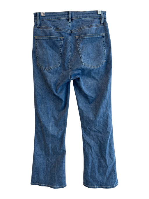 Frame Size 28 Light Wash Cotton Blend Boot Cut Mid Rise 5 Pocket Zip Fly Jeans Light Wash / 28