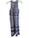 Lola Australia Size S Blue Cotton Sleeveless V Neck Floral & Abstract Mesh Dress Blue / S