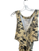 Corey lynn calter Size Est S Beige Linen & Cotton Tie Waist Print V Neck Dress Beige / Est S