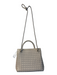 No Brand Putty goldtone hardware Weaved Shoulder Strap Magnetic Clasp Bag Putty / Small