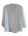 Eileen Fisher Size XS White Organic Cotton Long Sleeve Round Split Neck Top White / XS